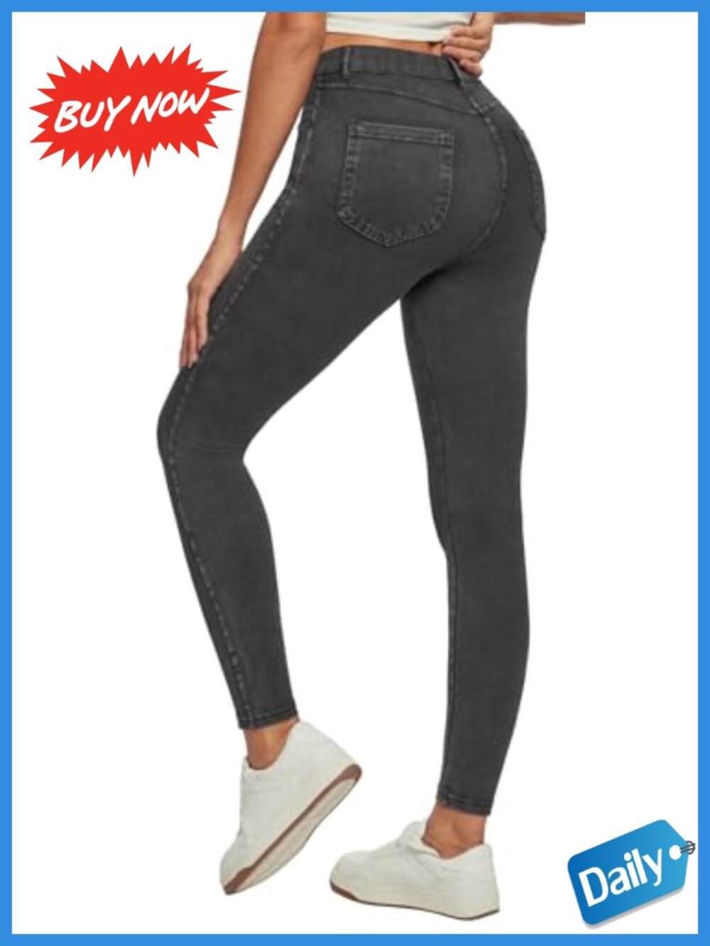 Pull On Jeggings High Waist Skinny Stretch Denim Leggings for Women